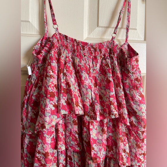 FP One Pink Floral Ruffle Top Large - Picture 6 of 7